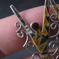 Celebrating Women Brooch Vintage Sterling Silver and Enamel