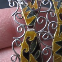 Celebrating Women Brooch Vintage Sterling Silver and Enamel