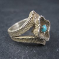 Vintage Southwestern Sterling Turquoise Ring Size 5