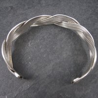 Estate Mexican Sterling Cuff Bracelet 7 Inches