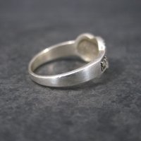 Sterling Marcasite X Kiss Ring Size 5.75 Estate Silver