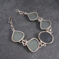 Sterling Silver Dichroic Glass Bracelet