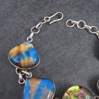 Sterling Silver Dichroic Glass Bracelet