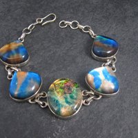 Sterling Silver Dichroic Glass Bracelet