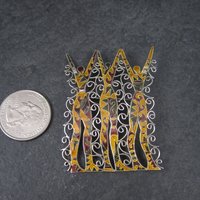 Celebrating Women Brooch Vintage Sterling Silver and Enamel