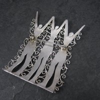 Celebrating Women Brooch Vintage Sterling Silver and Enamel