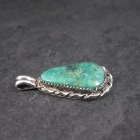 Vintage Southwestern Sterling Chrysocolla Pendant