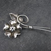 Vintage Sterling Flower Brooch