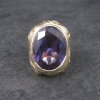 Massive Artisan Celestial 14K Color Change Sapphire Alexandrite Ring Size 8