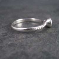 Simple Sterling Amethyst Solitaire Ring Size 9 Clyde Duneier