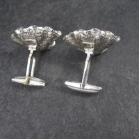 Large Vintage Pearl Clam Shell Nautical Cufflinks Judy Lee