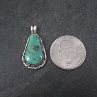 Vintage Southwestern Sterling Chrysocolla Pendant