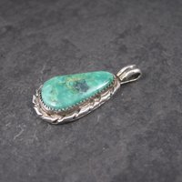 Vintage Southwestern Sterling Chrysocolla Pendant