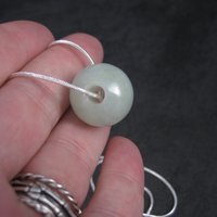 Estate Jade Bead Pendant Necklace