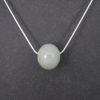 Estate Jade Bead Pendant Necklace