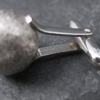 Estate Sterling Textured Sphere Cufflinks