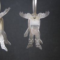 Vintage Moose Hoop Earrings | Southwestern Sterling Silver Estate Jewelry