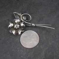 Vintage Sterling Flower Brooch