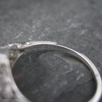 Vintage Art Deco 18K Filigree Fire Opal Ring Size 7