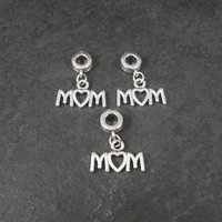 Lot of 3 European Style Mom Bracelet Charms Jewelry Making Supplies