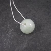 Estate Jade Bead Pendant Necklace