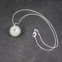 Estate Jade Bead Pendant Necklace