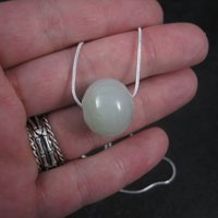 Estate Jade Bead Pendant Necklace