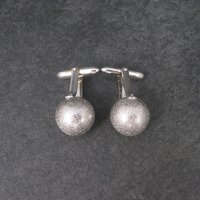 Estate Sterling Textured Sphere Cufflinks