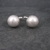 Estate Sterling Textured Sphere Cufflinks
