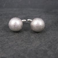 Estate Sterling Textured Sphere Cufflinks