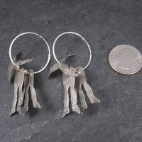 Vintage Moose Hoop Earrings | Southwestern Sterling Silver Estate Jewelry