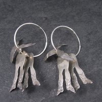 Vintage Moose Hoop Earrings | Southwestern Sterling Silver Estate Jewelry