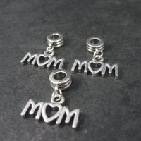 Lot of 3 European Style Mom Bracelet Charms Jewelry Making Supplies