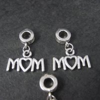 Lot of 3 European Style Mom Bracelet Charms Jewelry Making Supplies