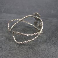 Vintage Sterling Nude Fairy Goddess Cuff Bracelet 6.25 Inches