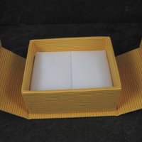 Yellow Textured Folding Magnetic Ring Box