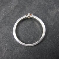 Dainty Vintage Sterling Orange Sapphire Ring Size 6.5