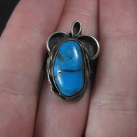 Vintage Southwestern Sterling Turquoise Ring Size 7