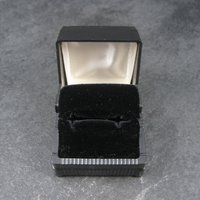 Estate Deco Style Plastic Black Ring Box