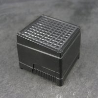 Estate Deco Style Plastic Black Ring Box