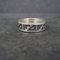 Vintage Sterling Tribal Band Ring Size 10