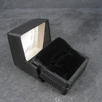 Estate Deco Style Plastic Black Ring Box