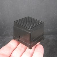 Estate Deco Style Plastic Black Ring Box