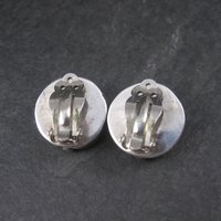 Estate Designer Sterling Clip On Earrings