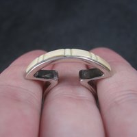 Unique Southwestern Sterling Angel Skin Coral Inlay Ring Size 6