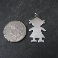 Vintage Sterling Little Girl Child Pendant Mother Grandmother Gift