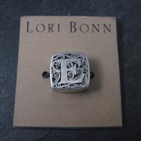 Lori Bonn Sterling Silver Love Letter Initial E Slide Charm