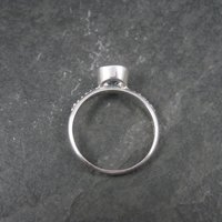 Simple Sterling Topaz Solitaire Ring Size 9 Clyde Duneier