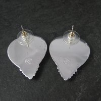 Western Heart Earrings Silver Plated Circle Y of Yokum