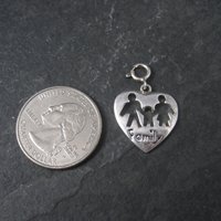 Sterling Family Heart Charm